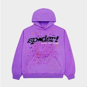 Sp5der hoodie Purple,size m